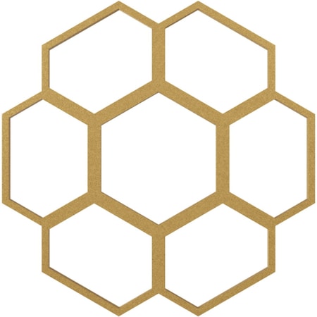Ekena Millwork Florin Architectural Grade PVC Pierced Ceiling Medallion, Gold, 20"OD x 8 1/2"ID x 1/2"P CMPP20FOSGO